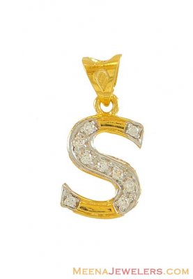 22Kt Initial S Pendant ( Initial Pendants )