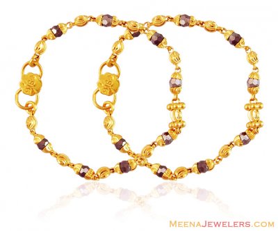 22K Gold Beads Baby Bracelets ( 22Kt Baby Bracelets )