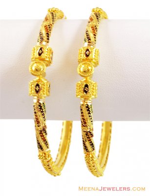 22K Exclusive Meenakari Kadas ( Kadas )