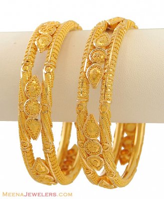 22k Designer Bangles (set of 2) ( Kadas )