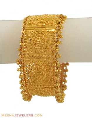 Gold Wide Ghoogri Kada (22K) ( Kadas )