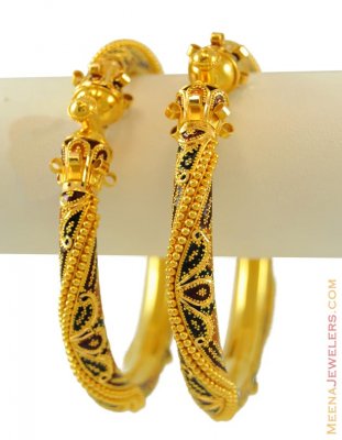 22k Designer Meenakari Kadas ( Kadas )