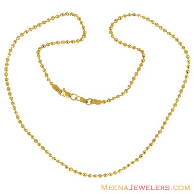 22K Fancy Balls Chain (16 inch) ( 22Kt Gold Fancy Chains )