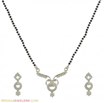 18k Signity Mangalsutra Set  ( Gold Mangalsutra Sets )