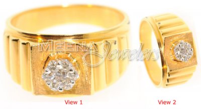 18 Kt Yellow Gold Diamond Ring ( Diamond Rings )