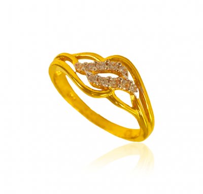 22k Gold Designer Ring  ( Ladies Signity Rings )