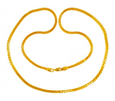 22K Gold Heavy Chain 18 In ( Men`s Gold Chains )