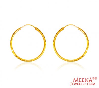 Gold 22k Hoop Earrings ( Hoop Earrings )