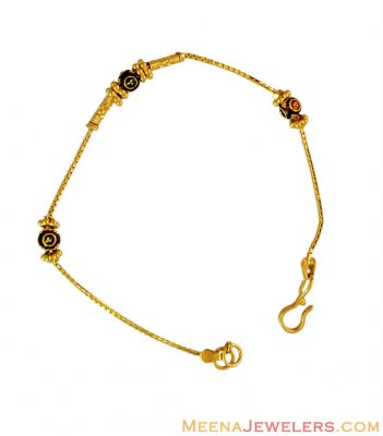 22K Fancy Ladies Meenakari Bracelet ( Ladies Bracelets )