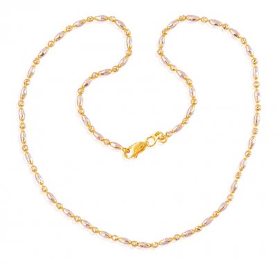 Fancy 22K Gold Beads Chain ( 22Kt Gold Fancy Chains )