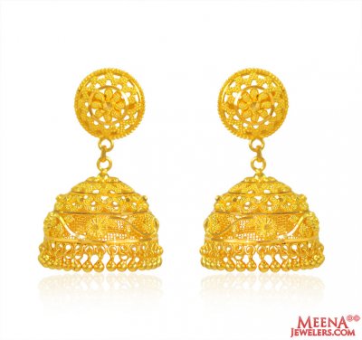 22k Gold Fancy Jhumki ( 22Kt Gold Fancy Earrings )