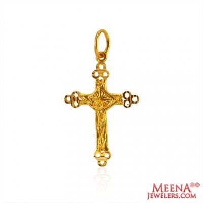 22K Gold Jesus Cross Pendant  ( Jesus Cross Pendants )