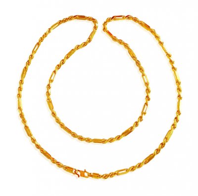 22K Gold Cartier Rope Chain ( Men`s Gold Chains )