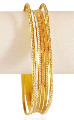  22K Rhodium Square kada ( Two Tone Bangles )