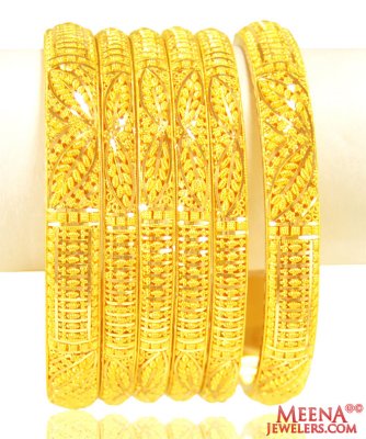 22Kt Gold Bangles Set ( Set of Bangles )