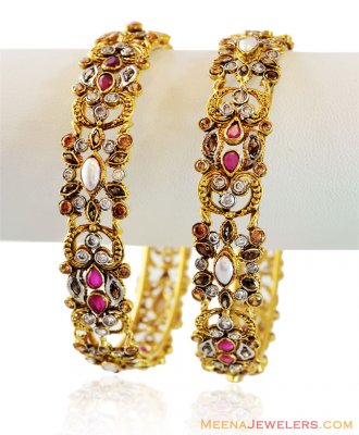 22K Gold Antique Finished Kada ( Antique Bangles )