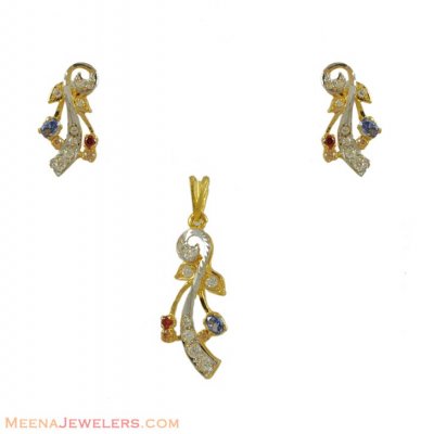 22kt Gold Pendant Set ( Fancy Pendant Set )