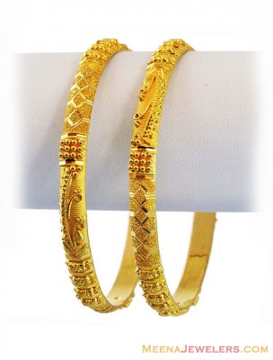 22k Yellow Gold Bangles (2 pcs) ( Gold Bangles )