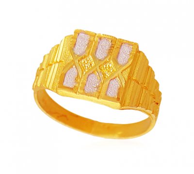 Designer Two Tone Ring ( Mens Gold Ring )