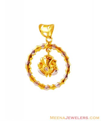 22k Ganesh Pendant with Signity ( Ganesh, Laxmi and other God Pendants )