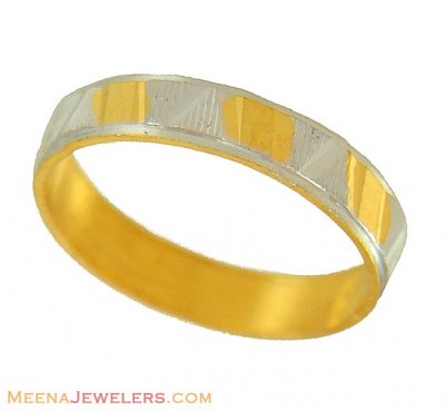 22kt Two Tone Band ( Wedding Bands )