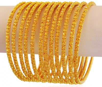 22K Bangles Set (12Pcs) ( Set of Bangles )