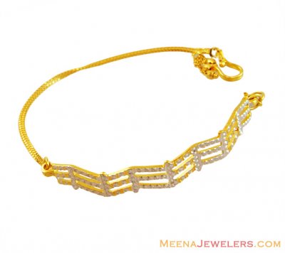 Rhodium Plated Bangle Bracelet 22k ( Ladies Bracelets )