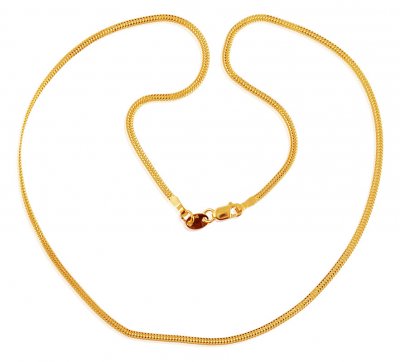 22K Gold Flat Chain( 18 Inches) ( Plain Gold Chains )