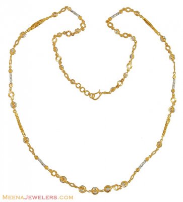 22Kt Gold 2 Tone Chain (26 Inch) ( 22Kt Long Chains (Ladies) )