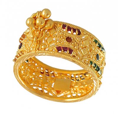 22Kt Gold Ring with Dangling ( Ladies Gold Ring )