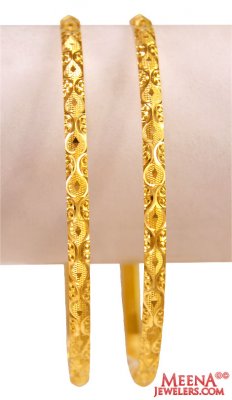 22K Gold Bangles (set of 2) ( Gold Bangles )