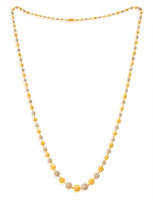 22k Gold Balls Two Tone  Chain ( 22Kt Gold Fancy Chains )