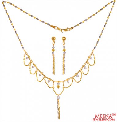22K Gold Delicate Fancy Dokia Set ( Light Sets )