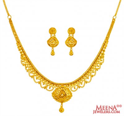 Beautiful Gold Necklace Set ( 22 Kt Gold Sets )