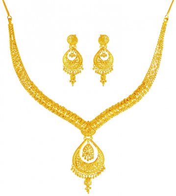 22 Karat Gold Necklace Set ( 22 Kt Gold Sets )