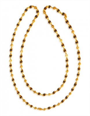 22 Karat Gold Brown Tulsi Mala ( 22Kt Long Chains (Ladies) )