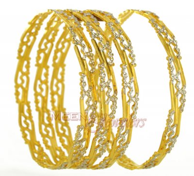 22Kt Gold Two Tone Bangles ( Two Tone Bangles )