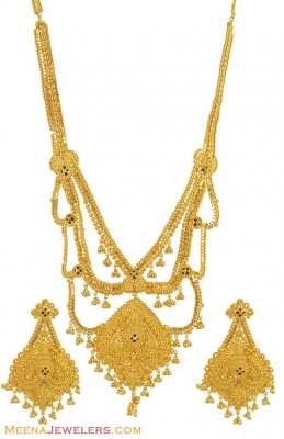 Meenakaril Rani Haar (22Kt) ( Bridal Necklace Sets )