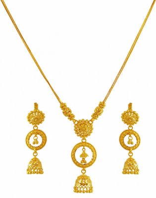 Fancy 22K Gold Necklace Set ( Light Sets )