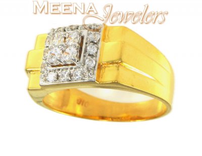 22Kt Gold Mens Signity Ring ( Mens Signity Rings )