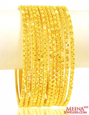 22K Gold Bangles (Set of 4PCs) ( Set of Bangles )