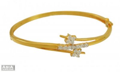 22k Bangle with Signity Studded (AjBa54811) ( Stone Bangles )