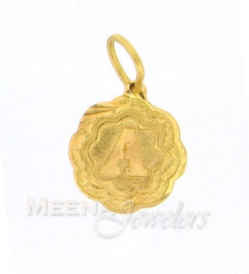 22Kt Initial ( A) Pendant ( Initial Pendants )