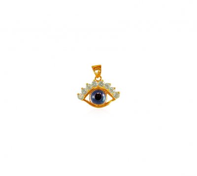 22 Kt Gold Turquoise Eye Pendant ( Fancy Pendants )