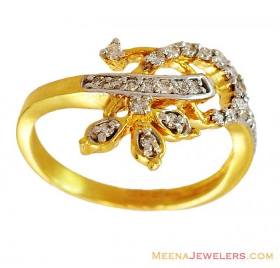 Fancy Diamond Ladies Floral Ring  ( Diamond Rings )