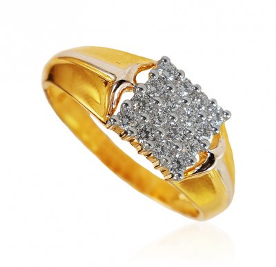 18KT Gold Diamond Men Rings ( Diamond Rings )