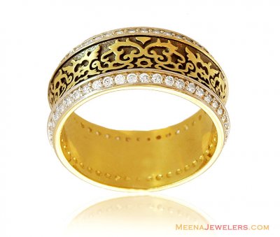 18K Fancy Antique wedding Band ( Wedding Bands )