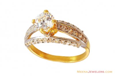 Designer Solitaire Ring 22k  ( Ladies Signity Rings )