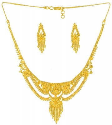 Gold Necklace and Earrings Set ( Light Sets )