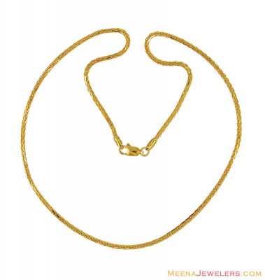 22k Designer Gold Chain(16 Inches) ( Plain Gold Chains )